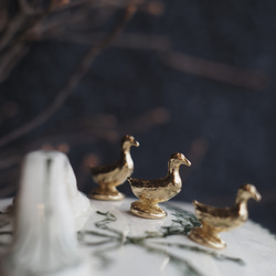 真鍮オーナメント　アヒル　小さい置物 2枚目の画像