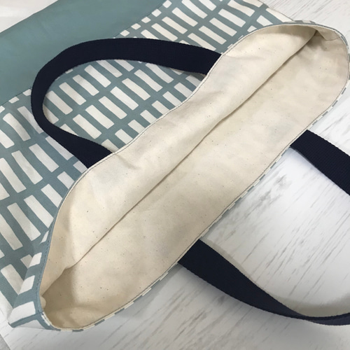 入園入学5点セット 北欧 くすみブルー 格子柄 ハンドメイド