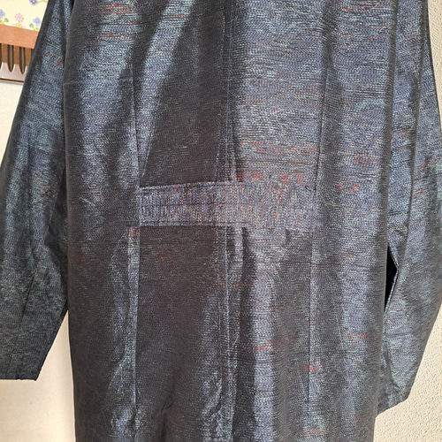 大島紬？　着物リメイク　ハンドメイド　リメイクジャケット　スプリングコート ⑫【着物リメイク】大島紬をお洒落で大人可愛いスプリングコート