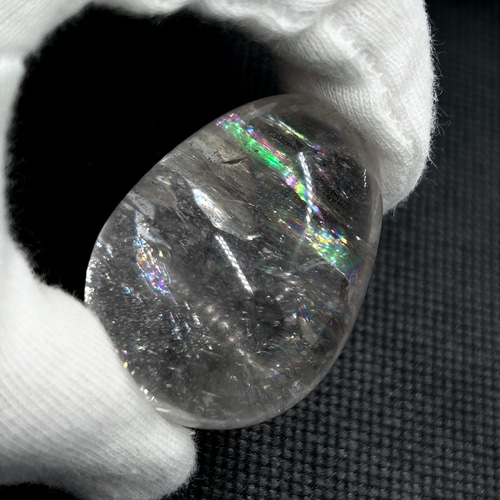 アイリスクォーツ 水晶 たまご 約40mm 1個 穴なし 握り石・天然石