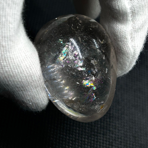 アイリスクォーツ 水晶 たまご 約40mm 1個 穴なし 握り石・天然石