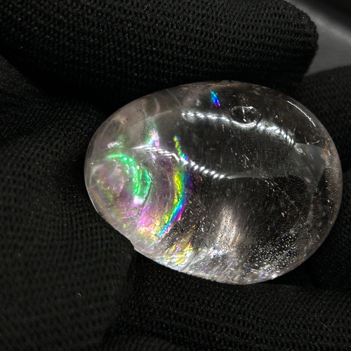 アイリスクォーツ 水晶 たまご 約40mm 1個 穴なし 握り石・天然石