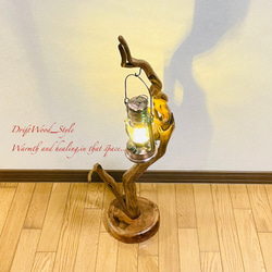 流木インテリア 芸術的にうねる枝の流木スタンド ランタンやエアプラントを飾れる置物 北欧 照明 木材 癒し N56 4枚目の画像