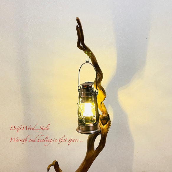 流木インテリア 芸術的にうねる枝の流木スタンド ランタンやエアプラントを飾れる置物 北欧 照明 木材 癒し N56 11枚目の画像