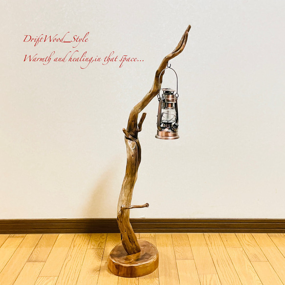 流木インテリア 芸術的にうねる枝の流木スタンド ランタンやエアプラントを飾れる置物 北欧 照明 木材 癒し N56 10枚目の画像