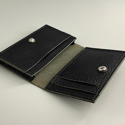 VEIL 名刺入れ ブラック シボあり 本革 名刺入れ・カードケース