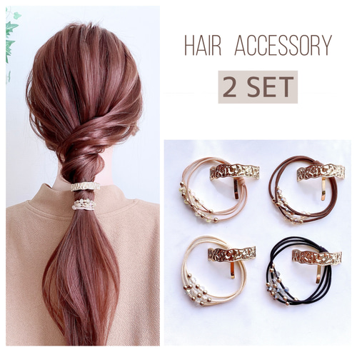 No.13リボンヘアゴム☆ハンドメイド☆サテン☆ベージュ 63353d5a269c63cc293e3da2b57939