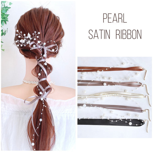 リボン　ヘアゴム♡カノンリボン♡アンティークローズ♡ベージュ♡ハンドメイド リボンヘアゴム♡カノンリボン♡アンティークローズ♡ベージュ