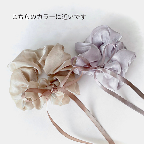 ハンドメイドシュシュM-4060♡ブラウンモカジョーゼット♡刺繍リボン付♡ 楽天市場】Lolalet シュシュ リボン 6点入り 6色 ヘアゴム 大人 シルク