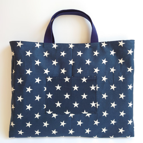リバーシブル 昆虫 × 星 レッスンバッグ 手提げかばん トートバッグ
