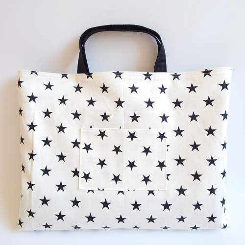 リバーシブル 昆虫 × 星 レッスンバッグ 手提げかばん トートバッグ
