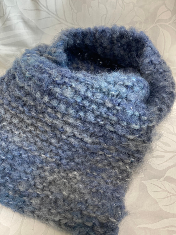 チクチクしないマフラー お値下げ ブルーグラデーション イタリア製