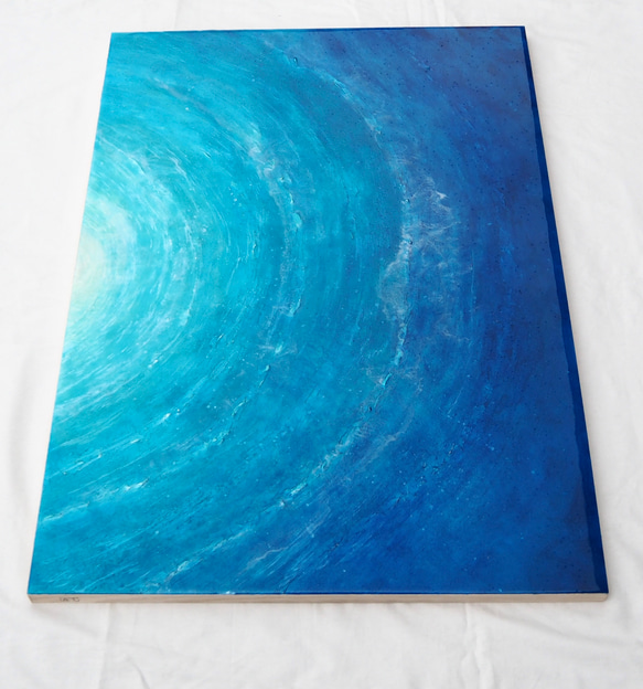 〈レジンアート〉〈レジン〉海中からの景色①(オーシャンアート〉〈波レジンアート〉 2枚目の画像