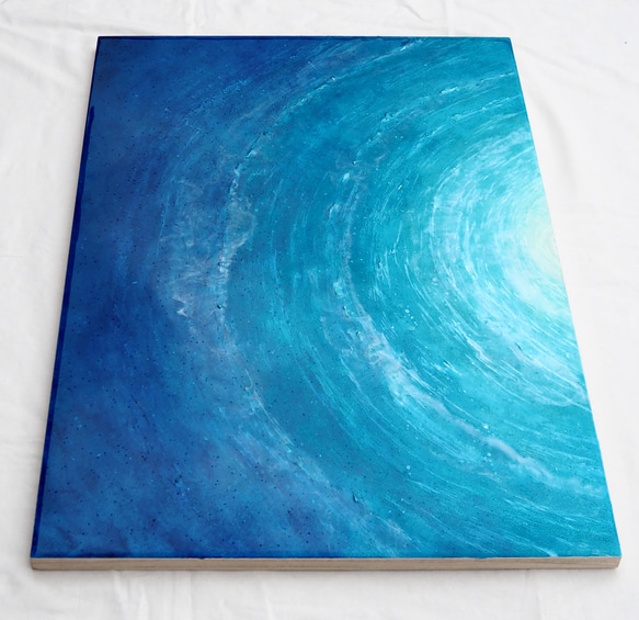 〈レジンアート〉〈レジン〉海中からの景色①(オーシャンアート〉〈波レジンアート〉 3枚目の画像