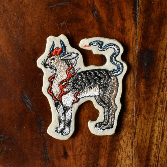 刺繍のあっぷりけ[超合金ではない十二支合体神獣]浮世絵_妖怪 ワッペン