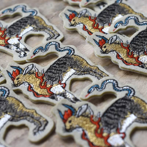 刺繍のあっぷりけ[超合金ではない十二支合体神獣]浮世絵_妖怪