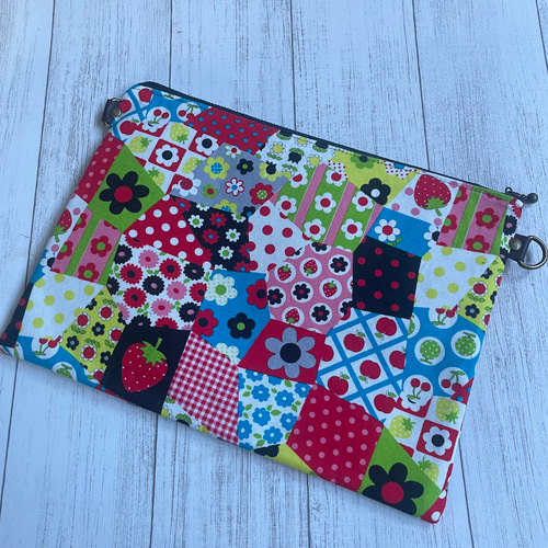 25cmファスナーフラットポーチ(パッチ) ポーチ yellow 通販 18483241