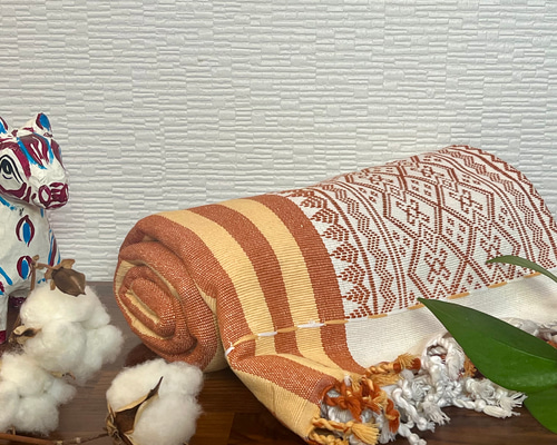 マルチクロス マルチカバー ミャンマー民族の伝統的な模様をモチーフ