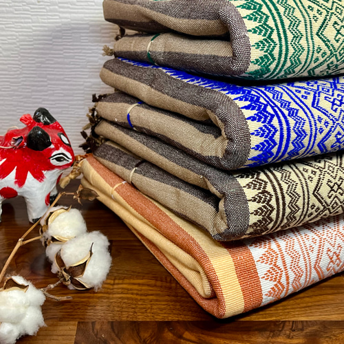 マルチクロス マルチカバー ミャンマー民族の伝統的な模様をモチーフ