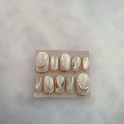 現品 サイズ変更不可 ネイルチップ ニュアンスネイル 成人式 卒業式 前