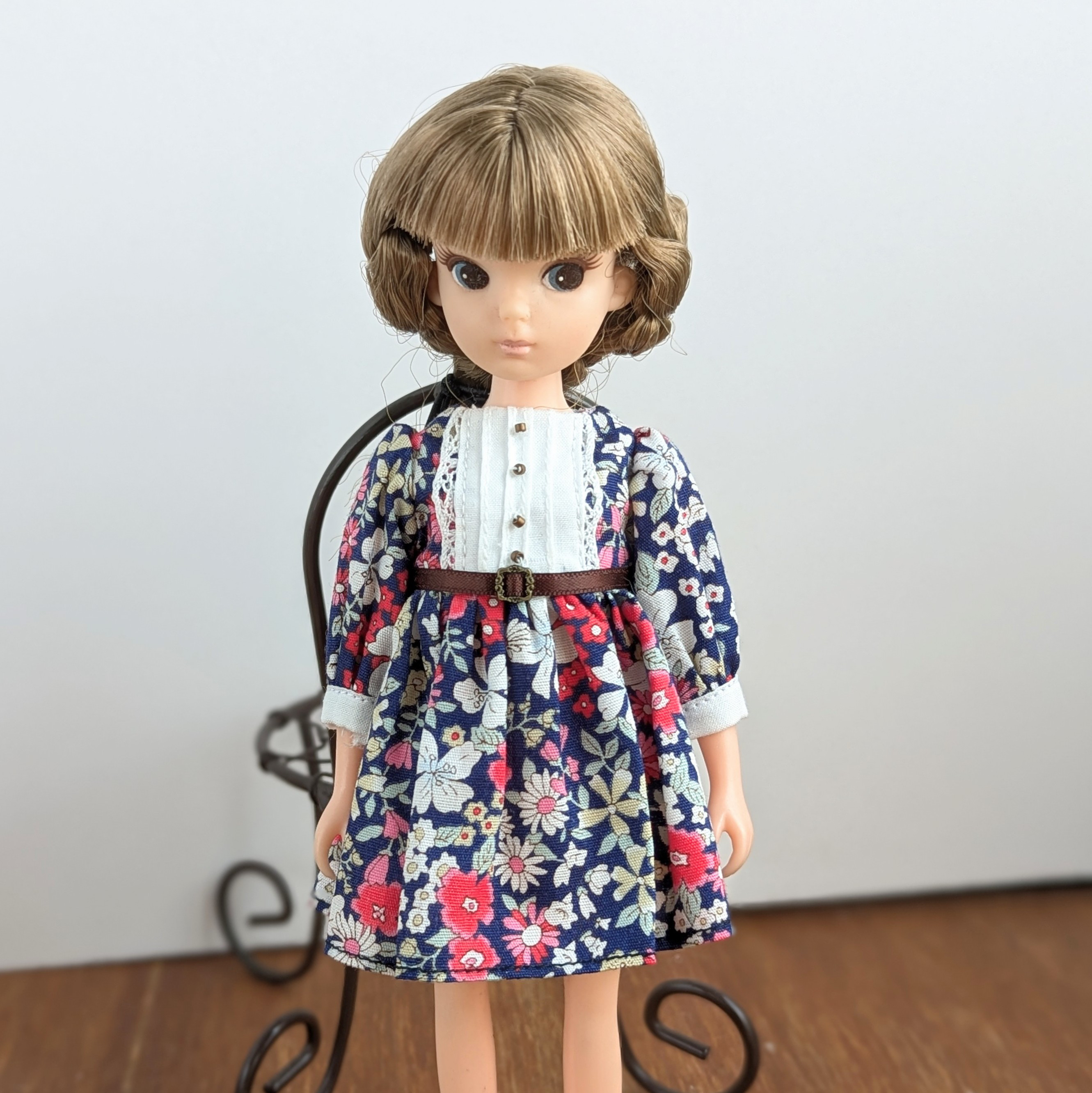 リカちゃん服  小花柄オールインワン リカちゃん服  小花柄オールインワン