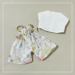【ソランちゃん 服  レミンちゃん 服 メルちゃん 服 】リバティ サロペット セットアップ② 4枚目の画像