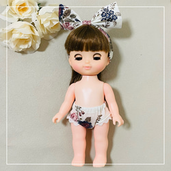 【ソランちゃん 服  レミンちゃん 服 メルちゃん 服】リバティ　スクエアネック　ワンピース 6枚目の画像