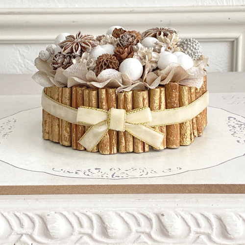 数量限定！アンティークフレームのクリスマスケーキ ドライ