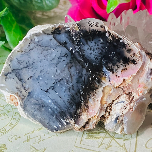 縞瑪瑙 卵石 緑 striped agate