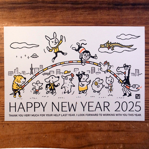 2025年賀状ポストカード3枚セット マスキングテープ taa design 通販