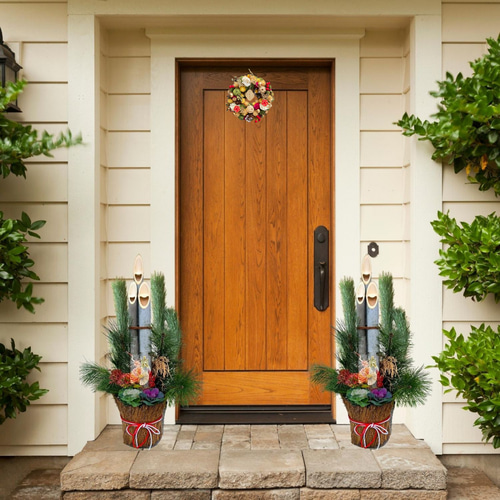 お正月2024 【2WAY 梅結び クリスマス＆お正月リース 】和モダン