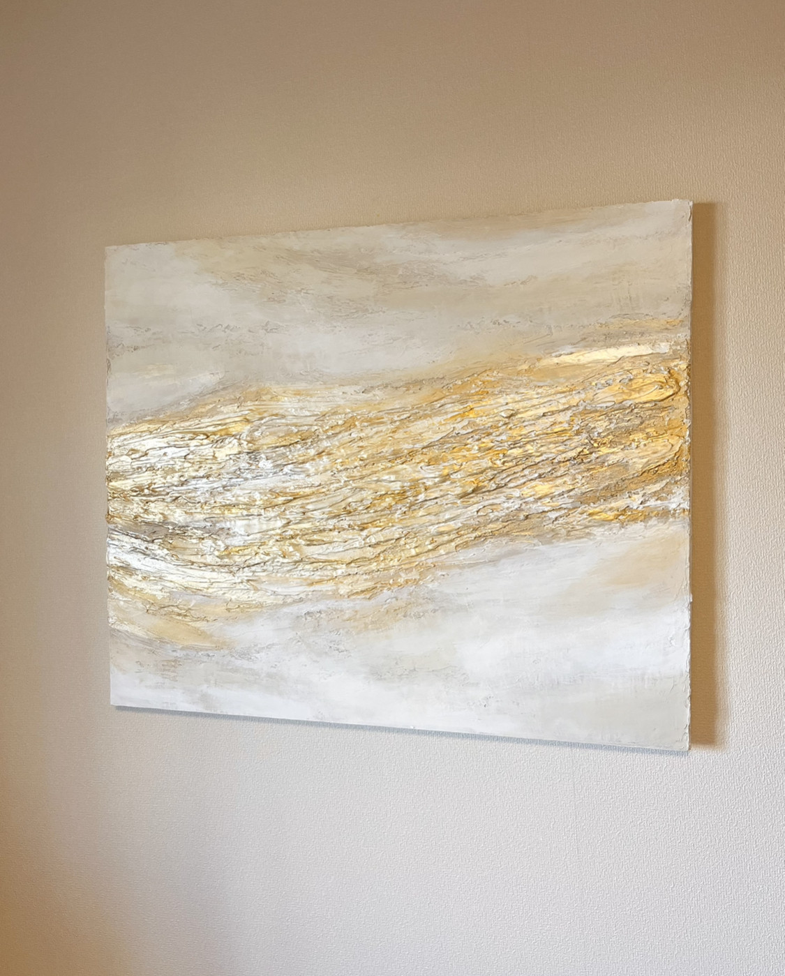 絵画 油絵 原画 北欧 樹 ゴールド アート インテリア SM （絵