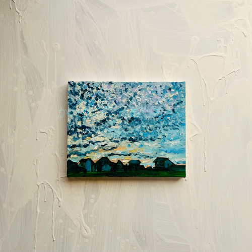 22×27㎝「夏の終わりの朝3」油彩・原画・F3