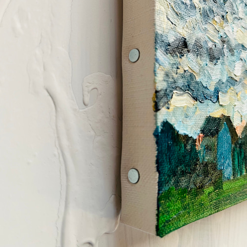 22×27㎝「夏の終わりの朝3」油彩・原画・F3おまけ有り‼️ 美品