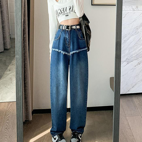 大きいサイズ レディース デニム パンツ ウエストゴム 新品