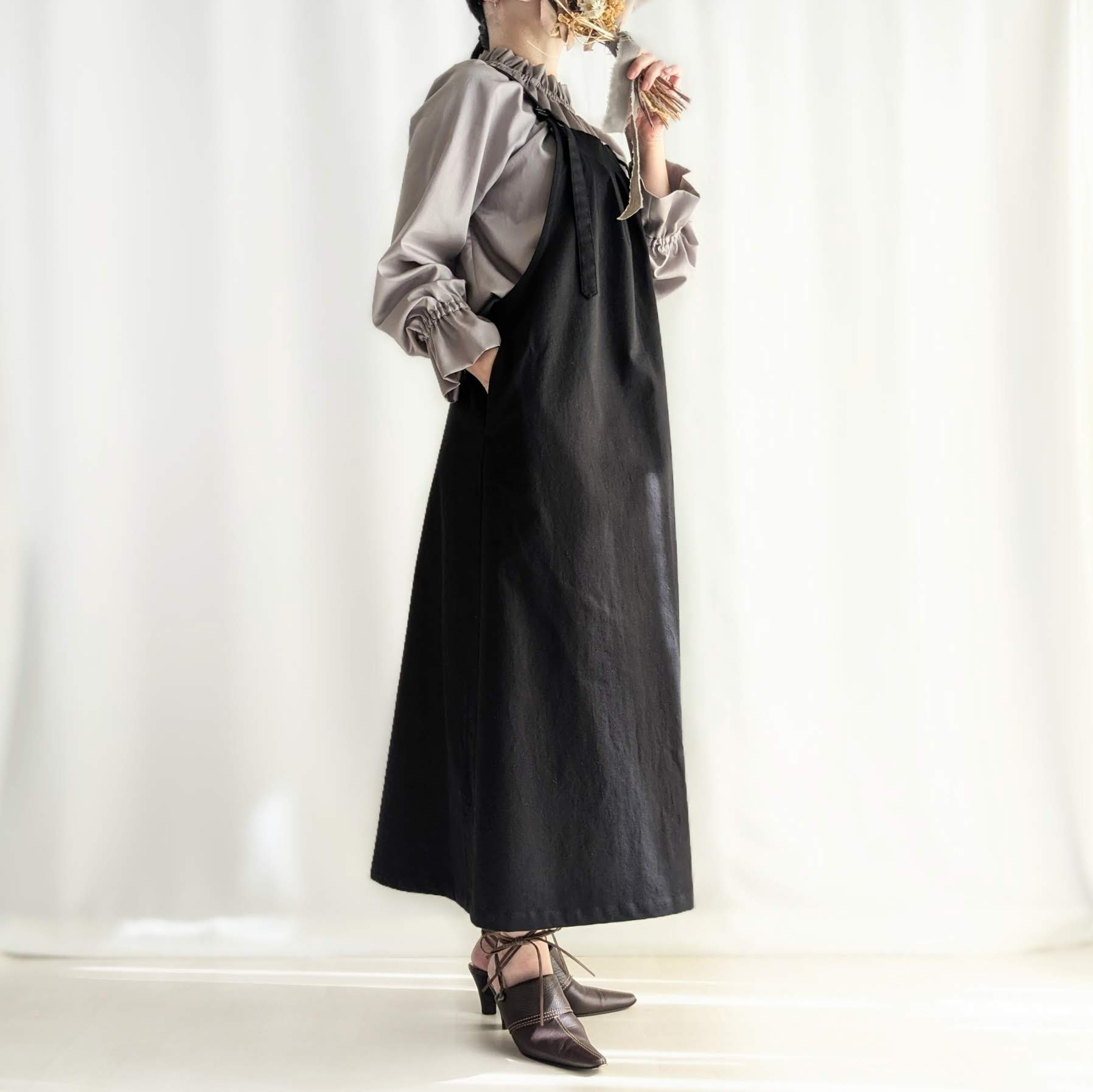 【11/30迄セット割引】ラボ服 サロペットスカート らぼ服 ハンドメイド