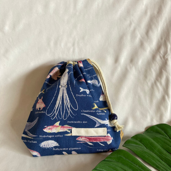 給食袋コップ入れ2枚セット 恐竜柄＆海竜柄 【名入れ 刺繍】名前入り