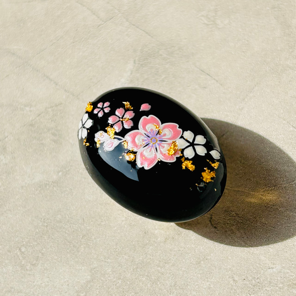 ブローチ　帯留　14金　オニキス　花　着物　小物 ブローチ帯留14金オニキス花着物小物
