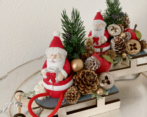 ソリに乗ったサンタクロースの置物 サンタクロース ソリに乗ったサンタNORDIKA nisse(ノルディカニッセ