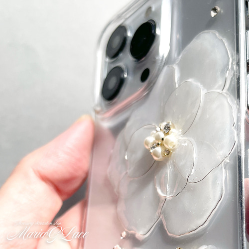 iPhone17pro iPhone16 iPhone15 ダブルサクラカメリア 桜 スマホケース