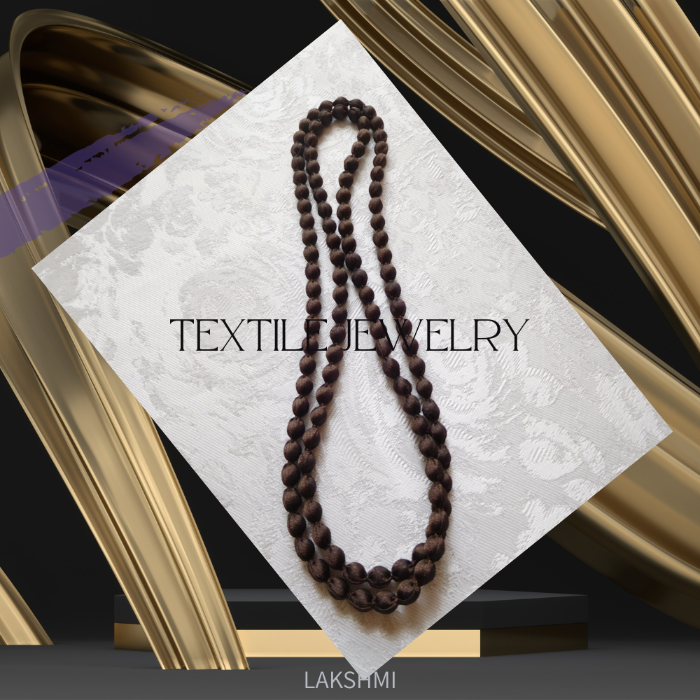 金属ゼロ 被るだけ【在庫限り 送料無料】ショコラ テキスタイルジュエリー120㎝