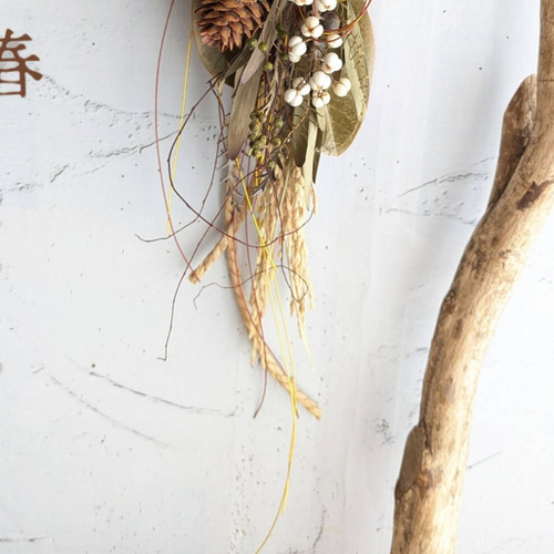 専用＊迎春2025 ドイツトウヒ＆コットン 正月飾り(ドライ) 専用＊迎春2025 ドイツトウヒ＆コットン 正月飾り(ドライ)の通販