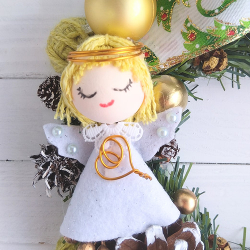 クリスマス 天使たちのクリスマスリース リース miyu60 通販 18485434