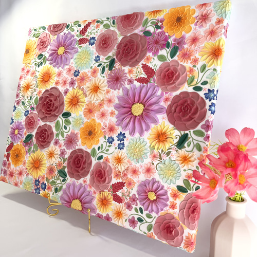 テクスチャーアート 絵画 アートパネル フラワーアート