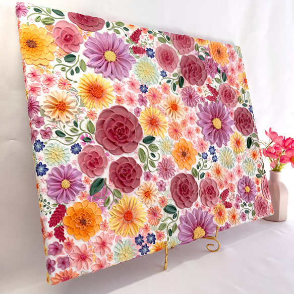 テクスチャーアート 絵画 アートパネル フラワーアート