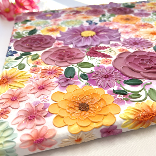 テクスチャーアート 絵画 アートパネル フラワーアート インテリア