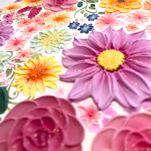 テクスチャーアート 絵画 アートパネル フラワーアート