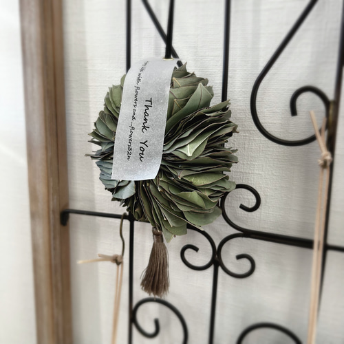 No.069d♡淡い色のハーフリース♡ポポラスのミルフィーユガーランド付き♡ ポポラスのミルフィーユガーランド アンティーク ドライフラワーの通販