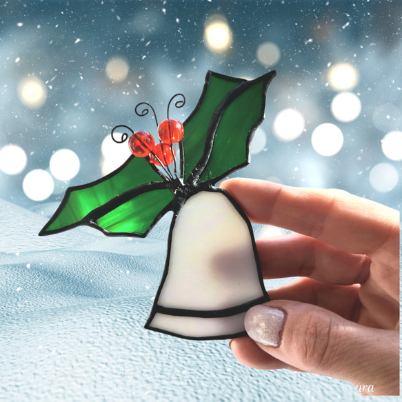 ステンドグラスクリスマスベル