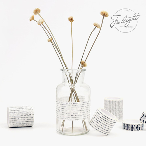 マスキングテープ 和紙 英字 筆記体 装飾 コラージュ素材 海外